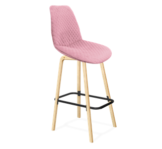 Барный стул SHT-ST29-С22 / SHT-S94 (розовый зефир/прозрачный лак/черный муар) в Вологде - предосмотр