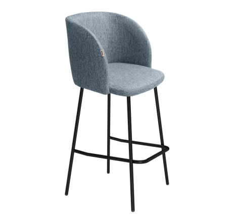 Барный стул SHT-ST33 / SHT-S29P (синий лед/черный муар) в Вологде - изображение