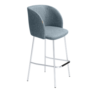 Барный стул SHT-ST33 / SHT-S29P (синий лед/хром лак) в Вологде