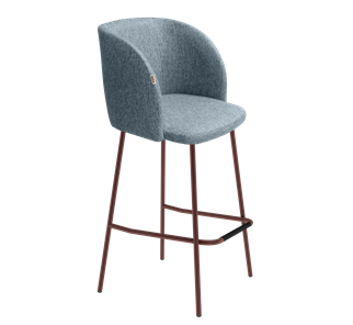 Барный стул SHT-ST33 / SHT-S29P (синий лед/медный металлик) в Вологде - предосмотр