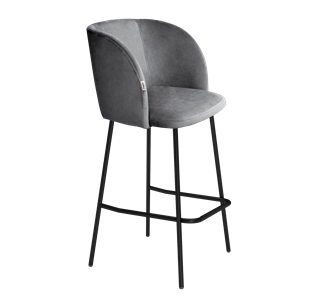 Барный стул SHT-ST33 / SHT-S29P (угольно-серый/черный муар) в Вологде - предосмотр