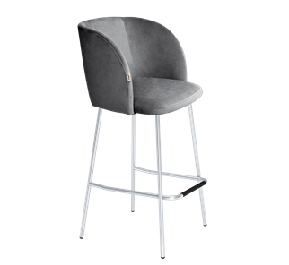 Барный стул SHT-ST33 / SHT-S29P (угольно-серый/хром лак) в Вологде