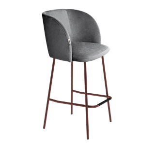 Барный стул SHT-ST33 / SHT-S29P (угольно-серый/медный металлик) в Вологде