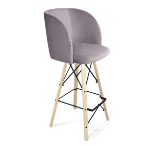 Барный стул SHT-ST33 / SHT-S80 (сиреневая орхидея/прозрачный лак/черный) в Вологде - предосмотр