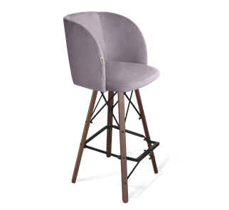 Барный стул SHT-ST33 / SHT-S80 (сиреневая орхидея/темный орех/черный) в Вологде