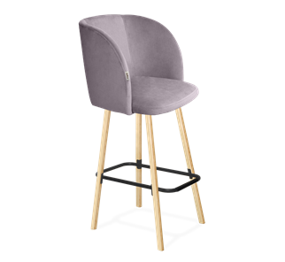 Барный стул SHT-ST33 / SHT-S94 (сиреневая орхидея/прозрачный лак/черный муар) в Вологде
