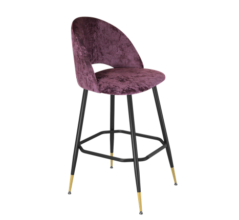 Барный стул SHT-ST34 / SHT-S148 (вишневый джем/черный муар/золото) в Вологде - изображение