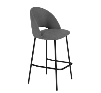 Барный стул SHT-ST34 / SHT-S29P (платиново-серый/черный муар) в Вологде - предосмотр