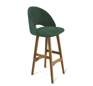 Барный стул SHT-ST34 / SHT-S65 (лиственно-зеленый/дуб брашированный коричневый) в Вологде