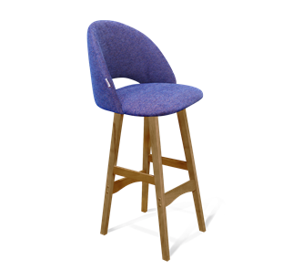 Барный стул SHT-ST34 / SHT-S65 (синий мираж/светлый орех) в Вологде - предосмотр
