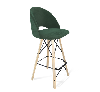 Барный стул SHT-ST34 / SHT-S80 (лиственно-зеленый/прозрачный лак/черный) в Вологде