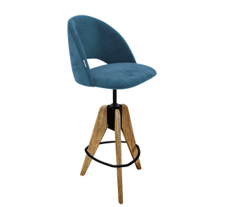 Барный стул SHT-ST34 / SHT-S92 (тихий океан/браш.коричневый/черный муар) в Вологде - предосмотр