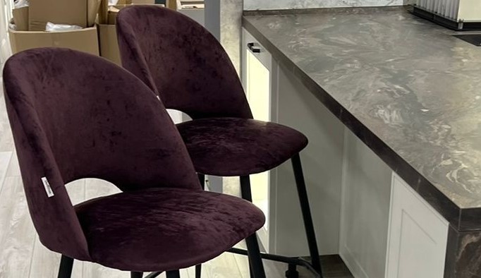 Барный стул SHT-ST34 / SHT-S92 (вишневый джем/браш.коричневый/черный муар) в Вологде - изображение 9