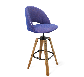 Барный стул SHT-ST34 / SHT-S93 (синий мираж/браш.коричневый/черный муар) в Вологде - предосмотр