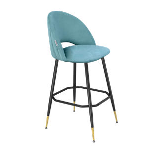 Барный стул SHT-ST34-1 / SHT-S148 (голубая пастель/черный муар/золото) в Вологде - предосмотр