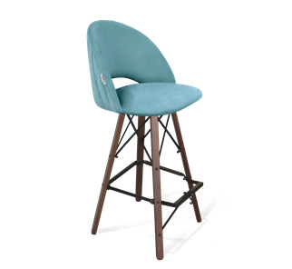 Барный стул SHT-ST34-1 / SHT-S80 (голубая пастель/темный орех/черный) в Вологде