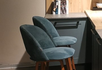 Барный стул SHT-ST34-1 / SHT-S92 (голубая пастель/браш.коричневый/черный муар) в Вологде - предосмотр 6