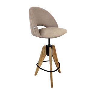 Барный стул SHT-ST34-1 / SHT-S92 (латте/браш.коричневый/черный муар) в Вологде - предосмотр