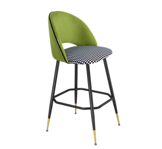 Барный стул SHT-ST34-3 / SHT-S148 (оливковый/гусиная лапка/черный муар/золото) в Вологде - предосмотр