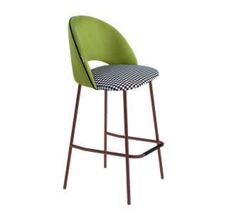 Барный стул SHT-ST34-3 / SHT-S29P (оливковый/гусиная лапка/медный металлик) в Вологде - предосмотр