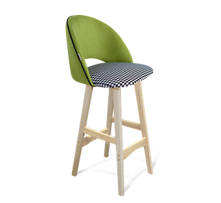 Барный стул SHT-ST34-3 / SHT-S65 (оливковый/гусиная лапка/прозрачный лак) в Вологде - предосмотр