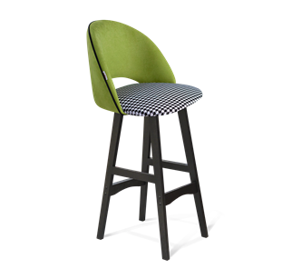 Барный стул SHT-ST34-3 / SHT-S65 (оливковый/гусиная лапка/венге) в Вологде - предосмотр