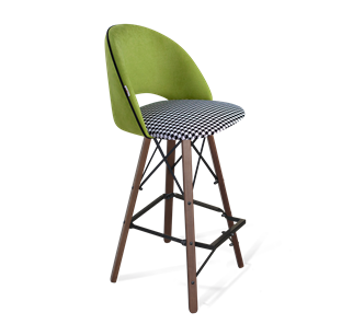 Барный стул SHT-ST34-3 / SHT-S80 (оливковый/гусиная лапка/темный орех/черный) в Вологде