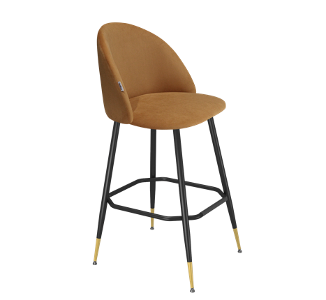 Барный стул SHT-ST35 / SHT-S148 (горчичный/черный муар/золото) в Вологде - изображение