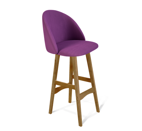 Барный стул SHT-ST35 / SHT-S65 (ягодное варенье/светлый орех) в Вологде - изображение