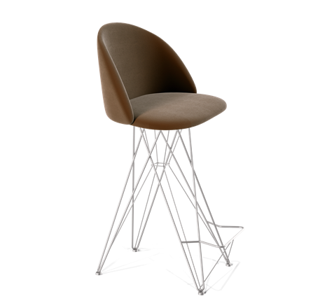 Барный стул SHT-ST35 / SHT-S66 (кофейный ликер/хром лак) в Вологде - изображение