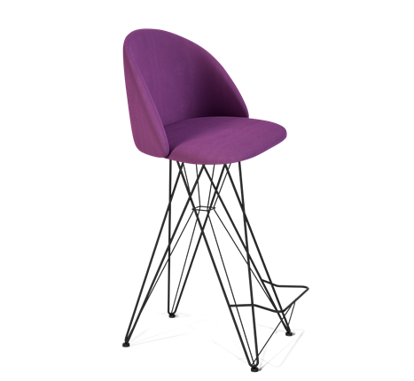 Барный стул SHT-ST35 / SHT-S66 (ягодное варенье/черный муар) в Вологде - изображение