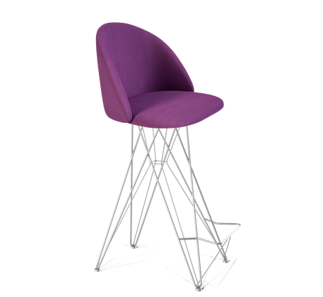 Барный стул SHT-ST35 / SHT-S66 (ягодное варенье/хром лак) в Вологде - изображение