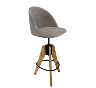 Барный стул SHT-ST35 / SHT-S92 (тростниковый сахар/браш.коричневый/черный муар) в Вологде - предосмотр