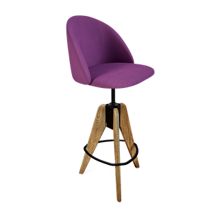 Барный стул SHT-ST35 / SHT-S92 (ягодное варенье/браш.коричневый/черный муар) в Вологде