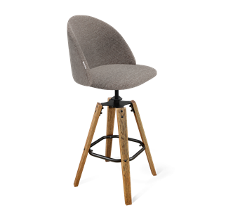 Барный стул SHT-ST35 / SHT-S93 (тростниковый сахар/браш.коричневый/черный муар) в Вологде