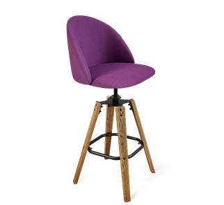 Барный стул SHT-ST35 / SHT-S93 (ягодное варенье/браш.коричневый/черный муар) в Вологде