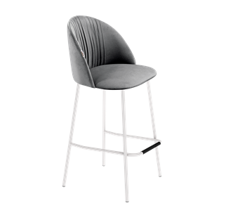 Барный стул SHT-ST35-1 / SHT-S29P (угольно-серый/белый муар) в Вологде