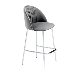 Барный стул SHT-ST35-1 / SHT-S29P (угольно-серый/хром лак) в Вологде