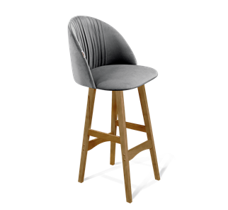 Барный стул SHT-ST35-1 / SHT-S65 (угольно-серый/светлый орех) в Вологде - предосмотр