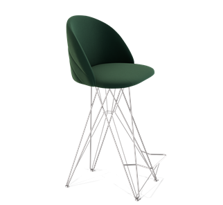 Барный стул SHT-ST35-2 / SHT-S66 (лиственно-зеленый/хром лак) в Вологде