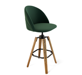 Барный стул SHT-ST35-2 / SHT-S93 (лиственно-зеленый/браш.коричневый/черный муар) в Вологде - предосмотр