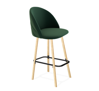 Барный стул SHT-ST35-2 / SHT-S94 (лиственно-зеленый/прозрачный лак/черный муар) в Вологде