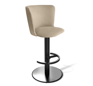 Барный стул SHT-ST36 / SHT-S137 (ванильный крем/стальной/черный муар) в Вологде