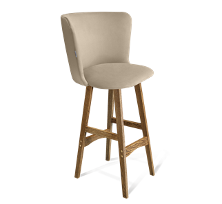 Барный стул SHT-ST36 / SHT-S65 (ванильный крем/дуб брашированный коричневый) в Вологде