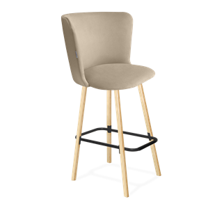 Барный стул SHT-ST36 / SHT-S94 (ванильный крем/прозрачный лак/черный муар) в Вологде