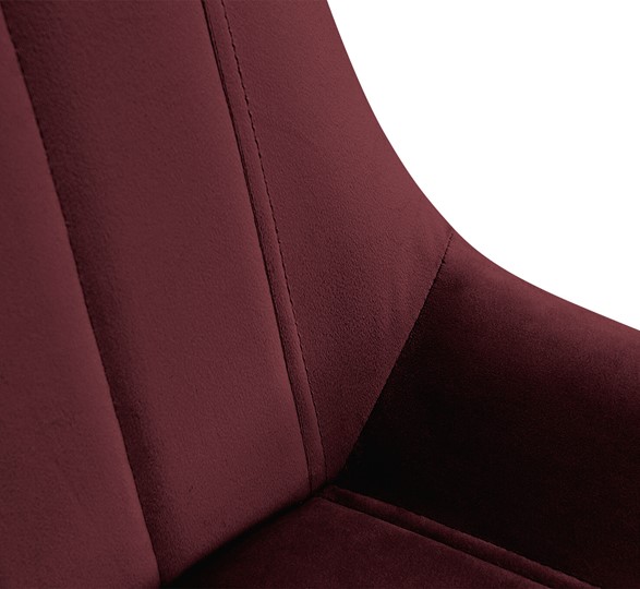 Барный стул SHT-ST37 / SHT-S128 (рубиновое вино/хром/белый муар) в Вологде - изображение 3