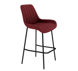Барный стул SHT-ST37 / SHT-S29P (рубиновое вино/черный муар) в Вологде - предосмотр