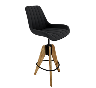 Барный стул SHT-ST37 / SHT-S92 (ночное затмение/браш.коричневый/черный муар) в Вологде