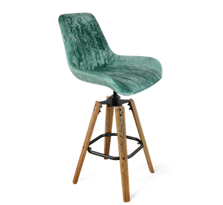 Барный стул SHT-ST37 / SHT-S93 (зеленый чай/браш.коричневый/черный муар) в Вологде - предосмотр