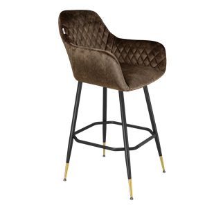 Барный стул SHT-ST38 / SHT-S148 (кофейный трюфель/черный муар/золото) в Вологде - предосмотр